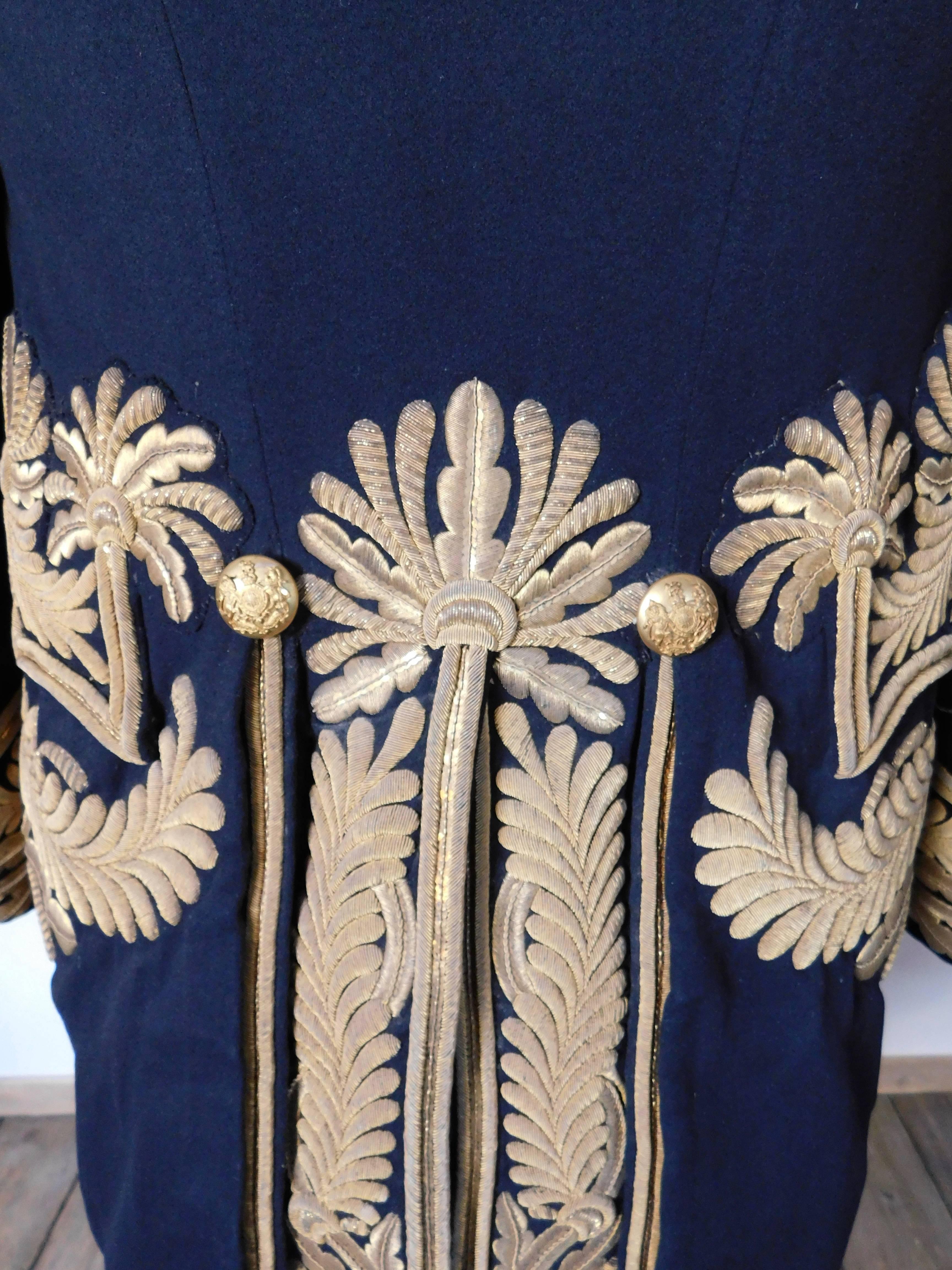 Gold Bullion Embroidered British Diplomatic Tailcoat and French Mannequin 7