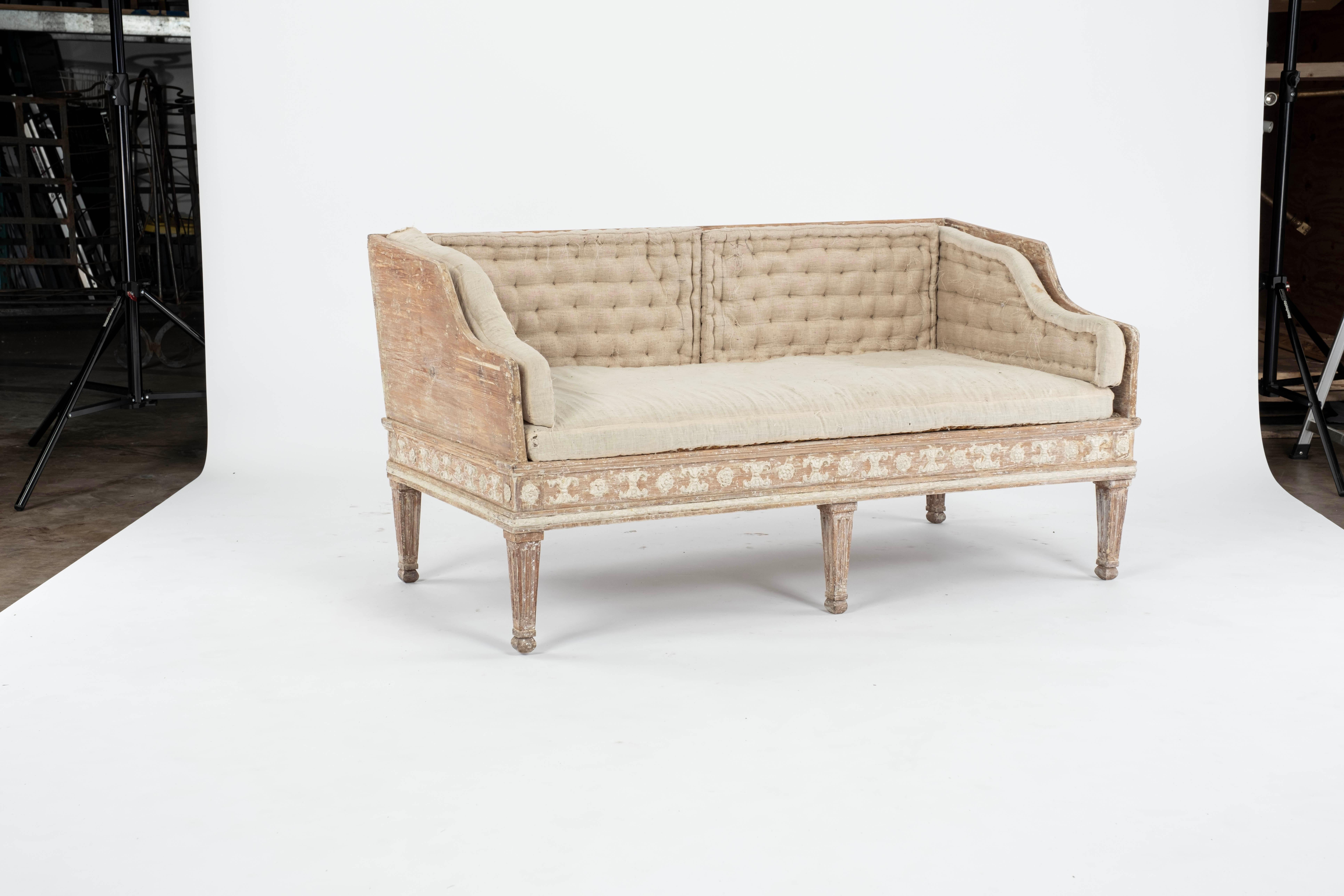 19th C. Gustavian Bench or Sofa For Sale 2