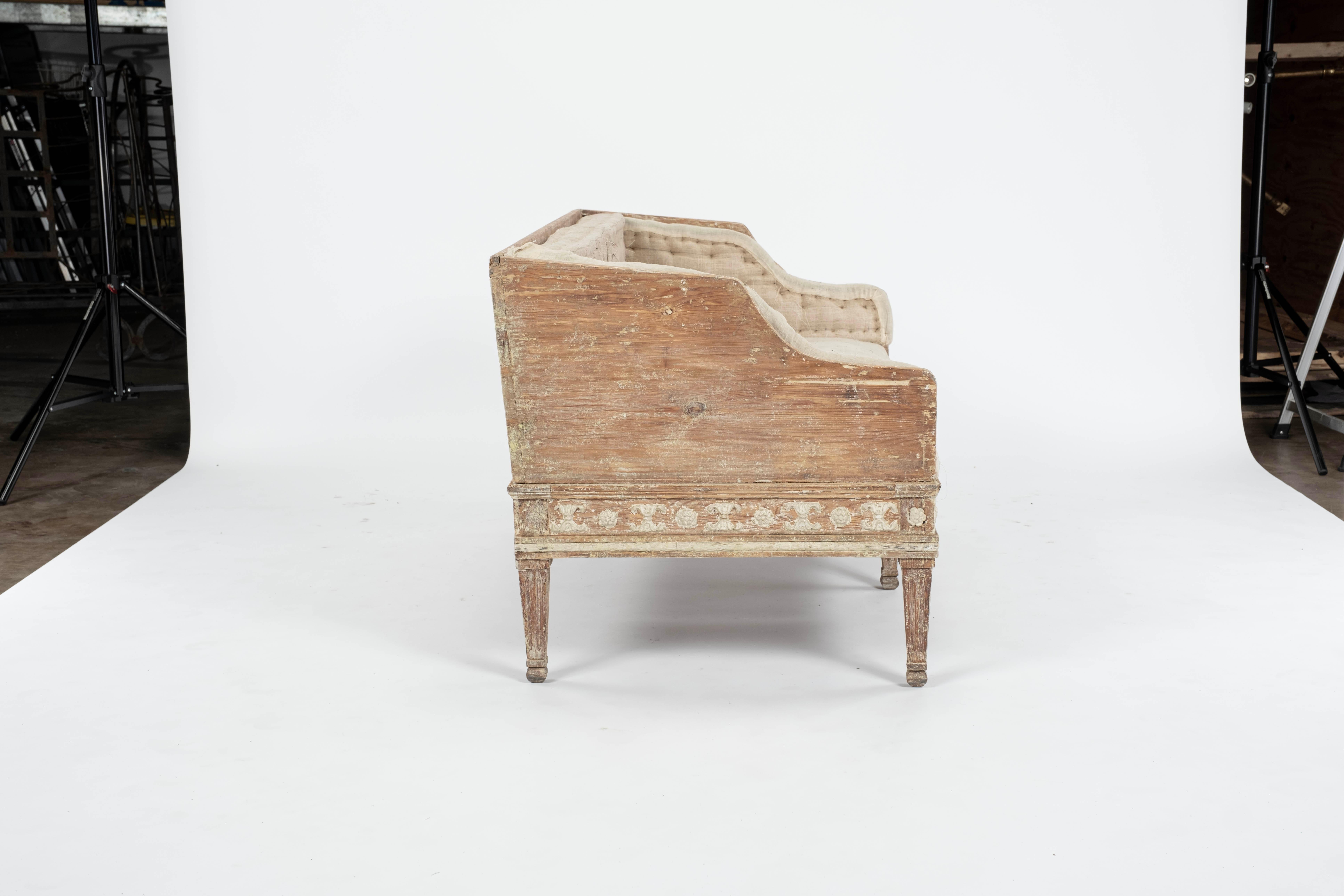 19th C. Gustavian Bench or Sofa For Sale 3