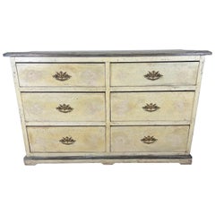 19th C. Gustavian Style Swedish Painted Chest of Drawers