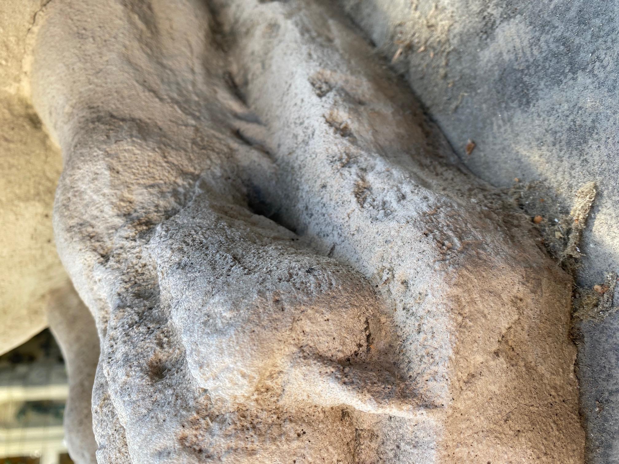 Pair 19th C. Hand Carved Stone Statues Sphinx Sculpture Garden Antiques LA CA 7