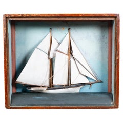 19th c. Hand Crafted Nautical Ship Diorama c.1869