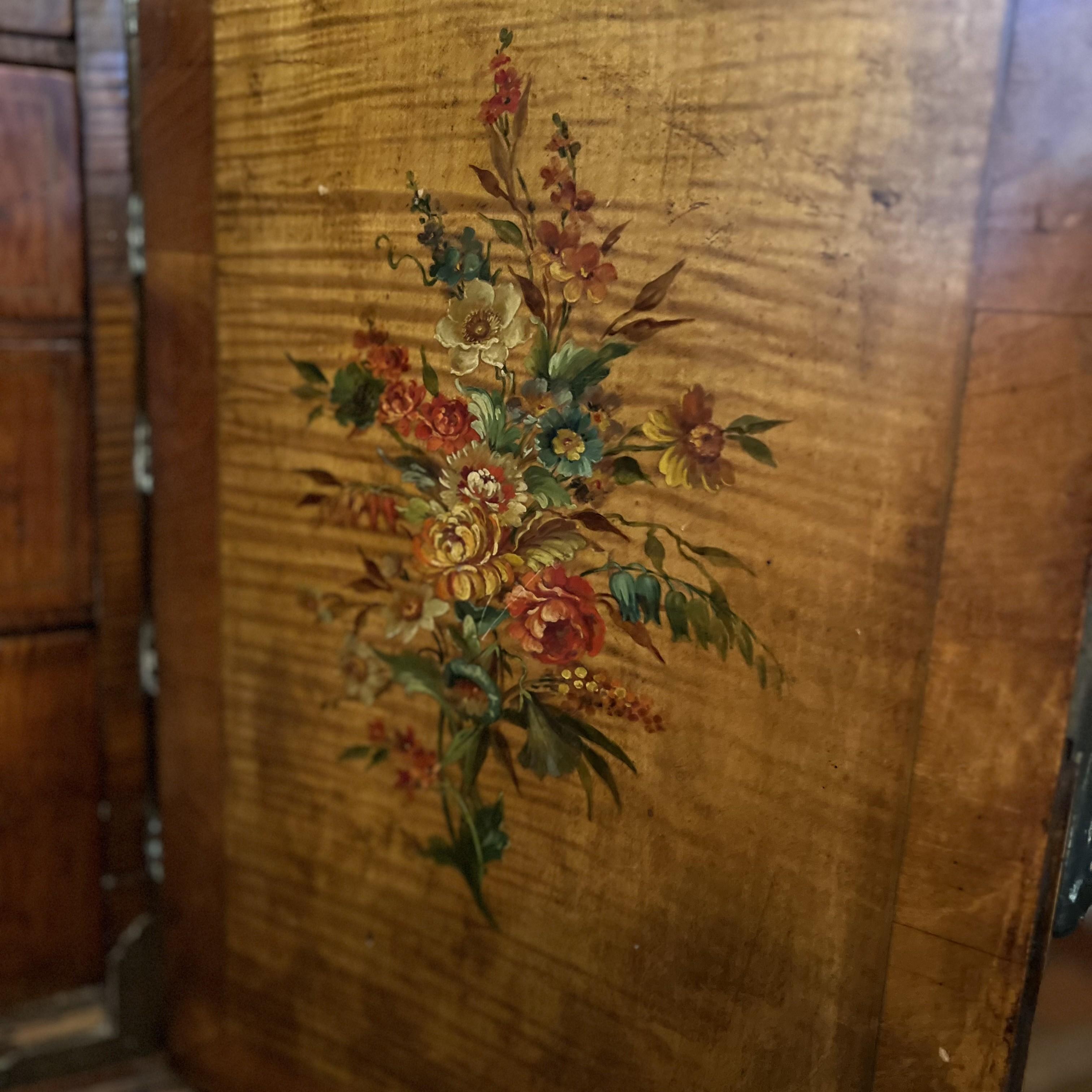 19th C. Hand-Painted Japanned Cabinet on Stand with Grand Tour Inspired Elements For Sale 2