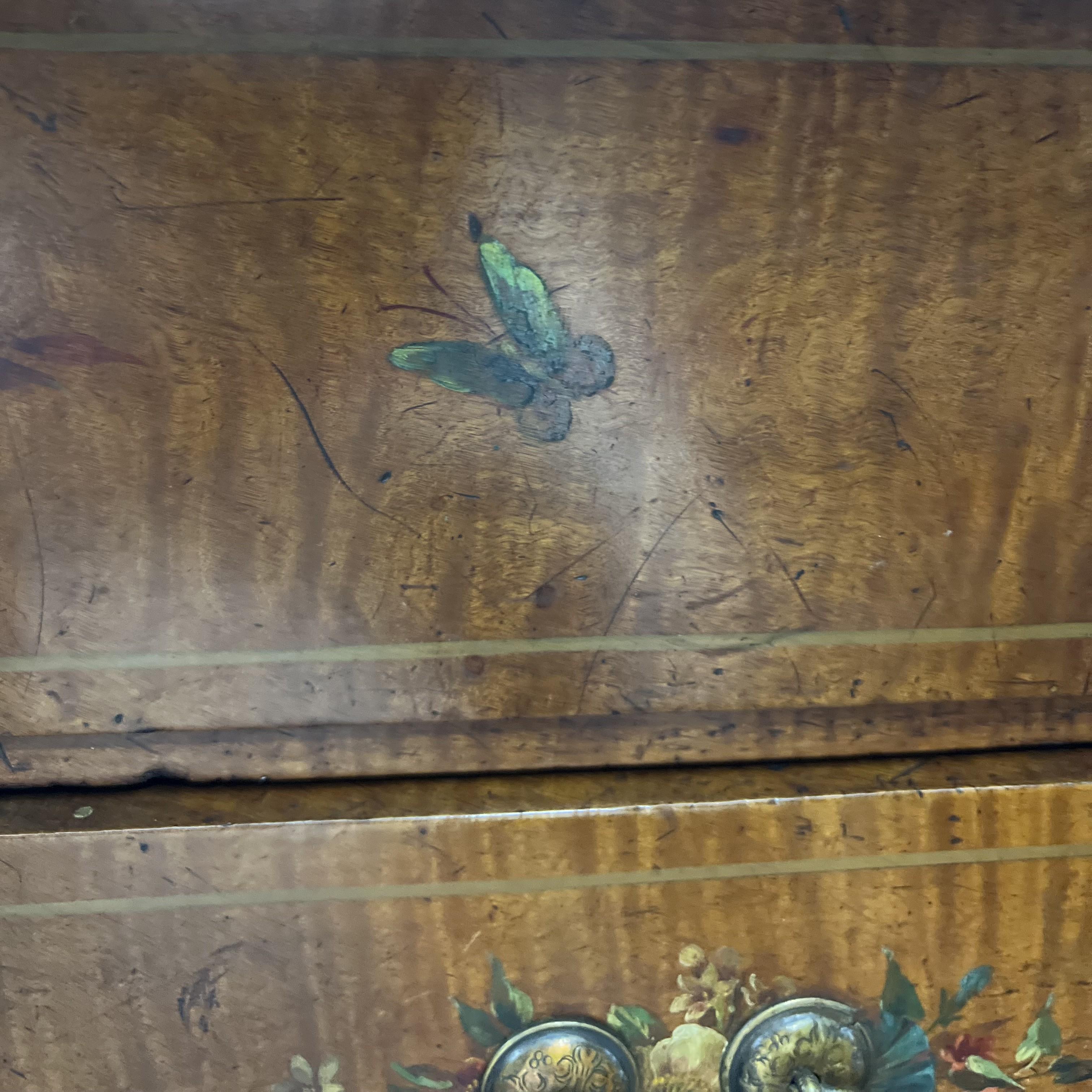19th C. Hand-Painted Japanned Cabinet on Stand with Grand Tour Inspired Elements For Sale 5