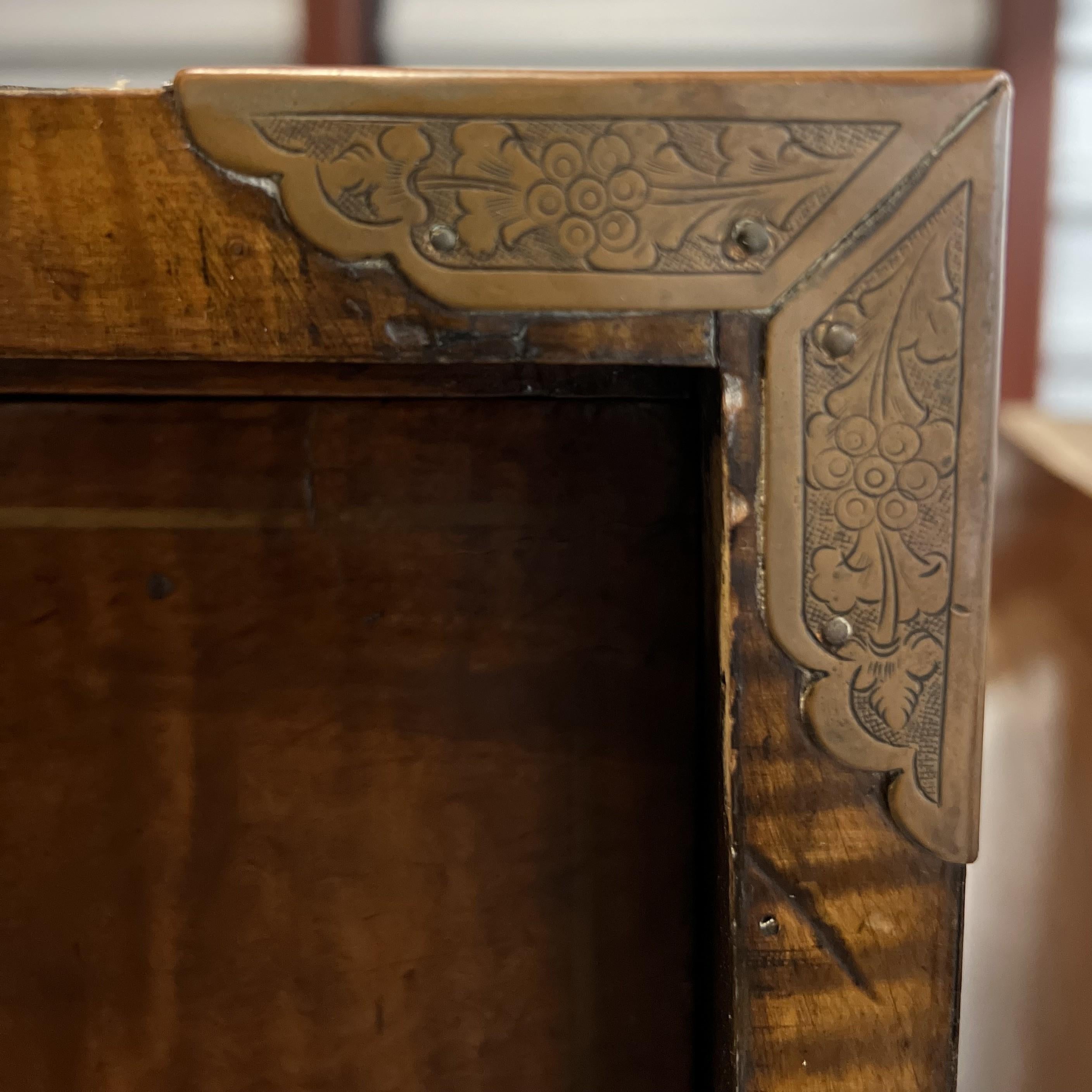 19th C. Hand-Painted Japanned Cabinet on Stand with Grand Tour Inspired Elements For Sale 9