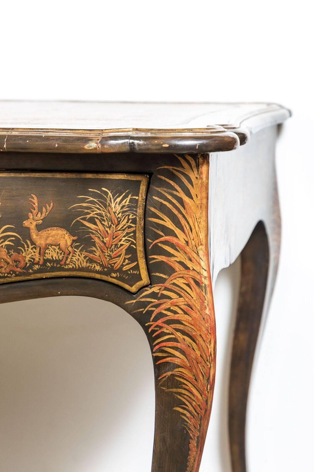 Late 19th Century 19th Century, Hand-Painted, Chinoiserie Desk