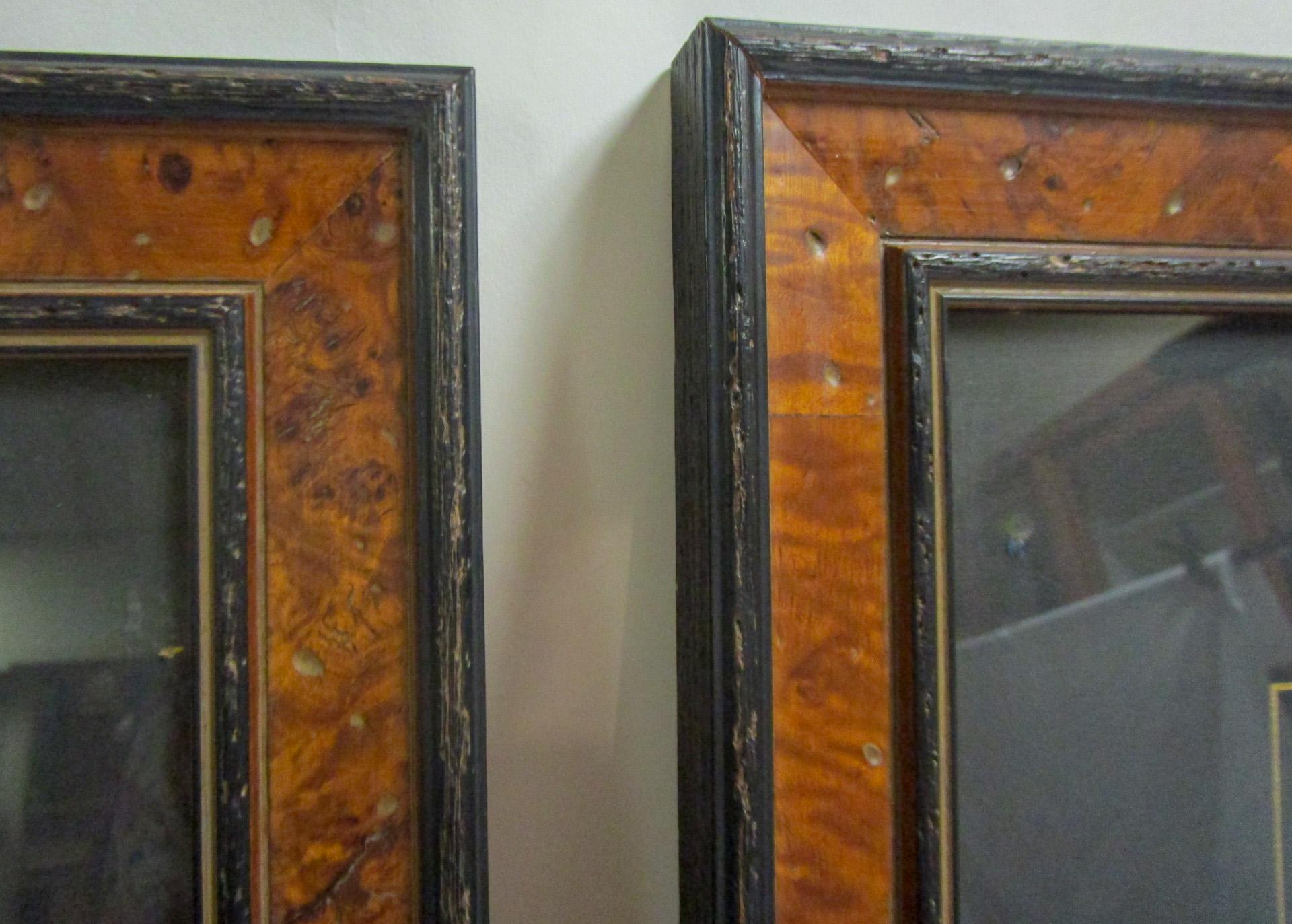 19th C Harper's Weekly A.B. Frost Sporting Prints with Burled Walnut Frames 2