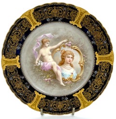 19th C Haviland & Co Limoges Portrait Plate of Anne of Austria, Queen of France