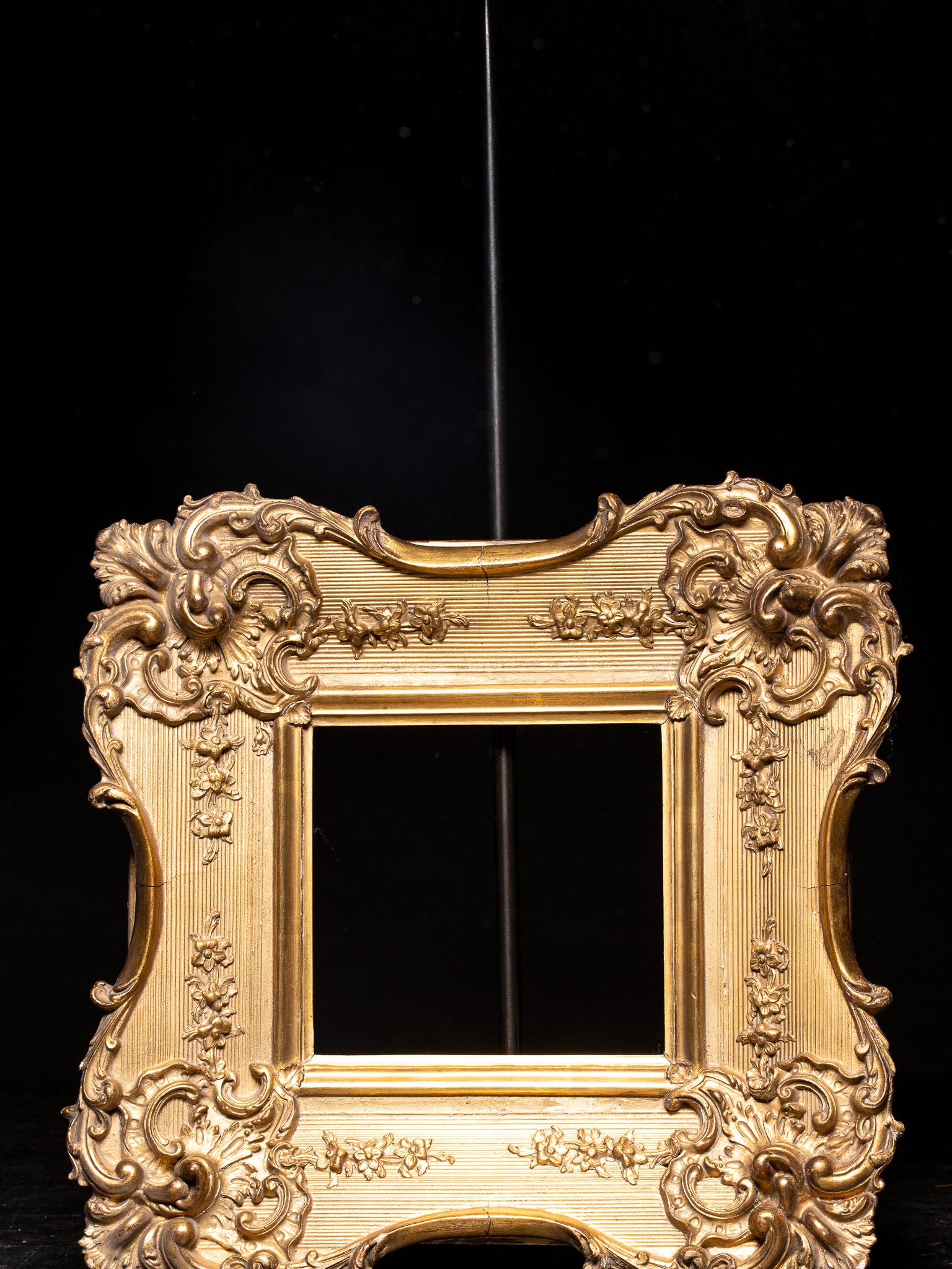 French 19th Century Heavily Decorated Gilt Painting Frame in Excellent State