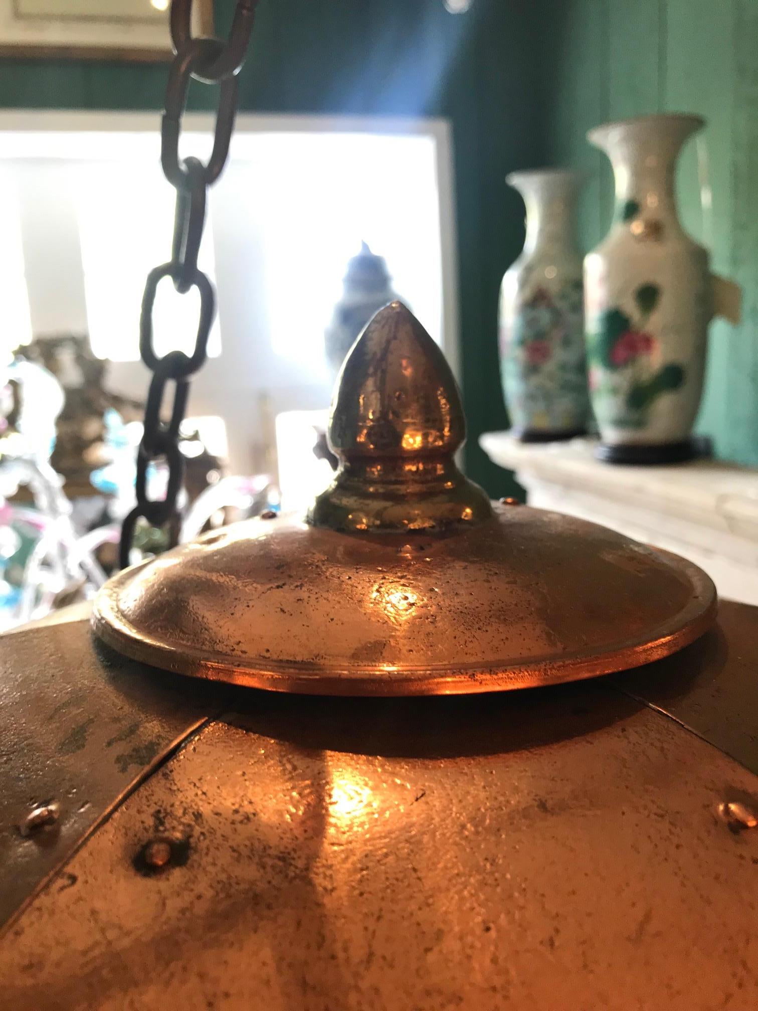 copper hanging lantern