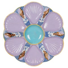 19th C. Holdcroft Majolica English Oyster Plate