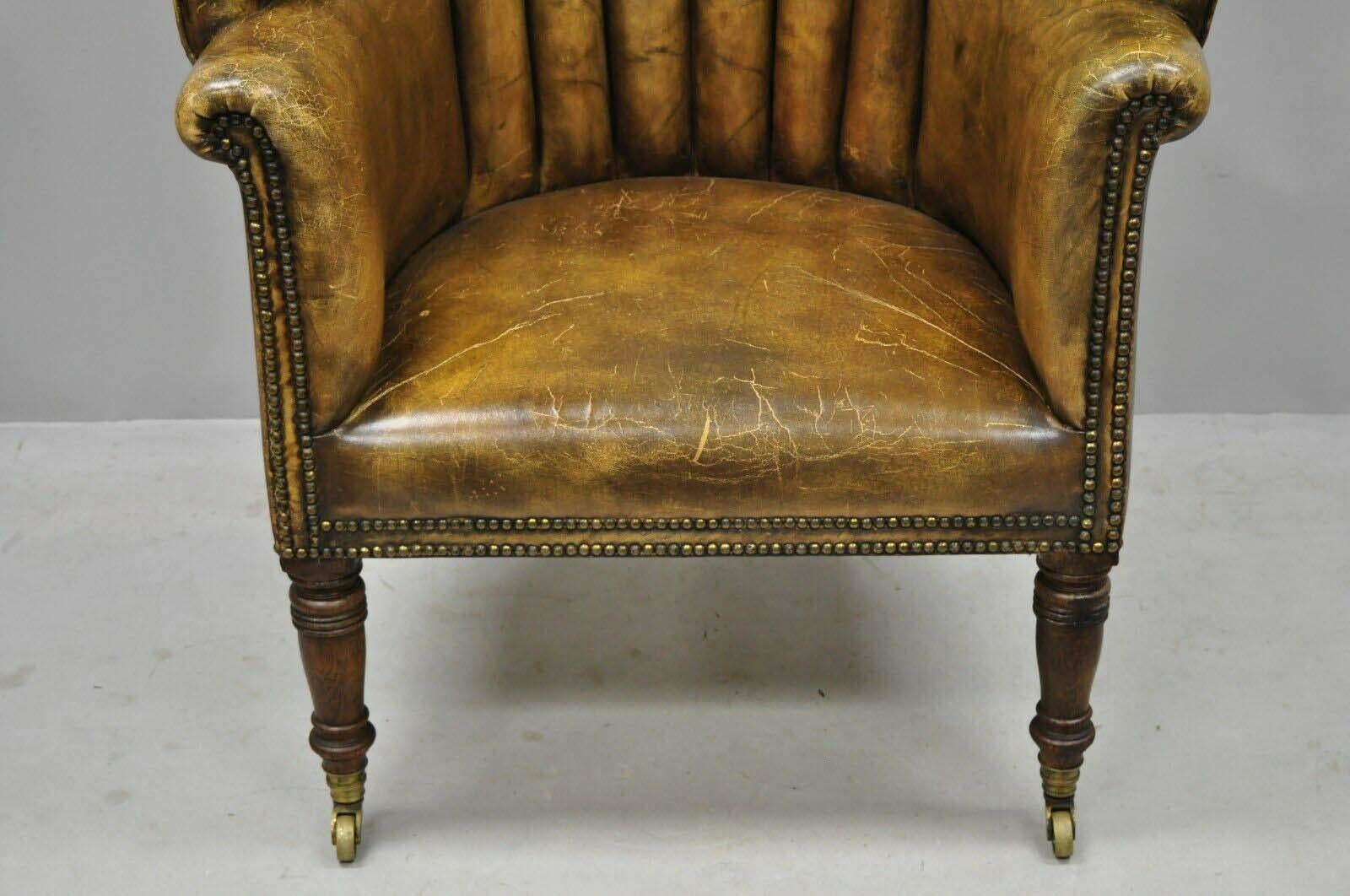 antique channel back chair