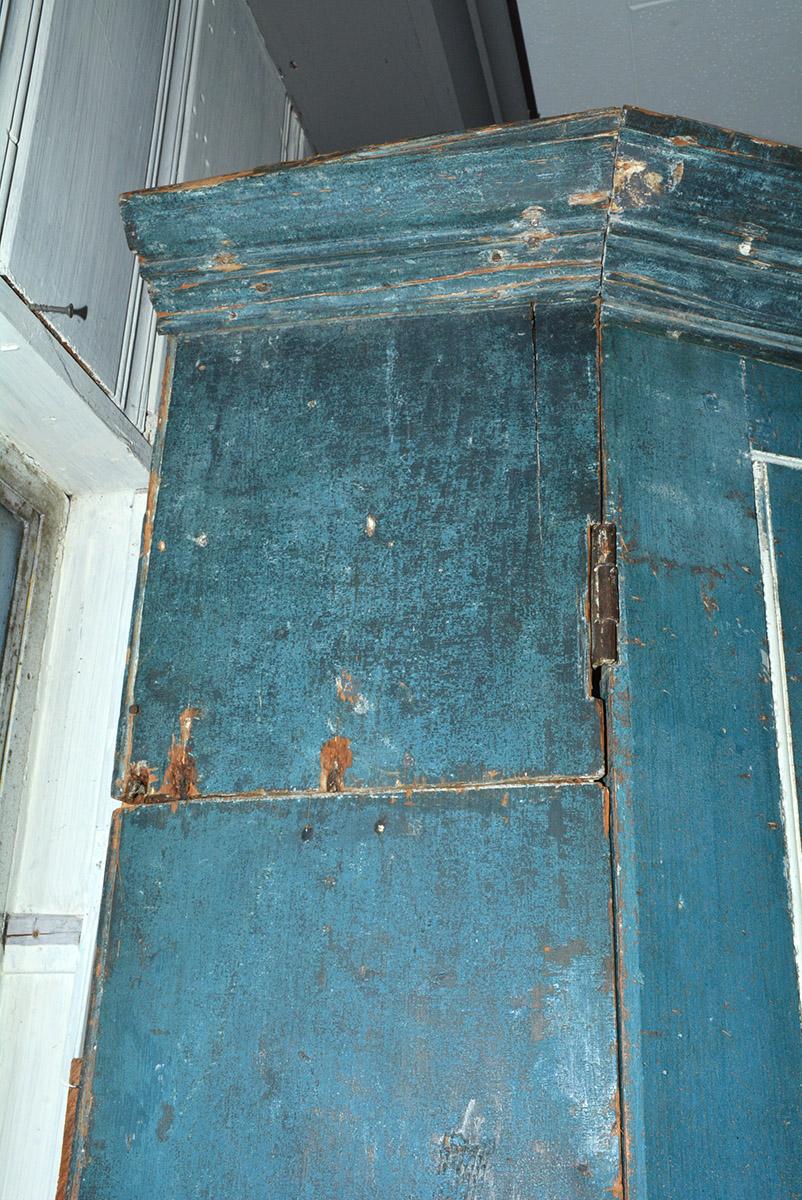 Wood 19th Century Hudson Valley Corner Cupboard