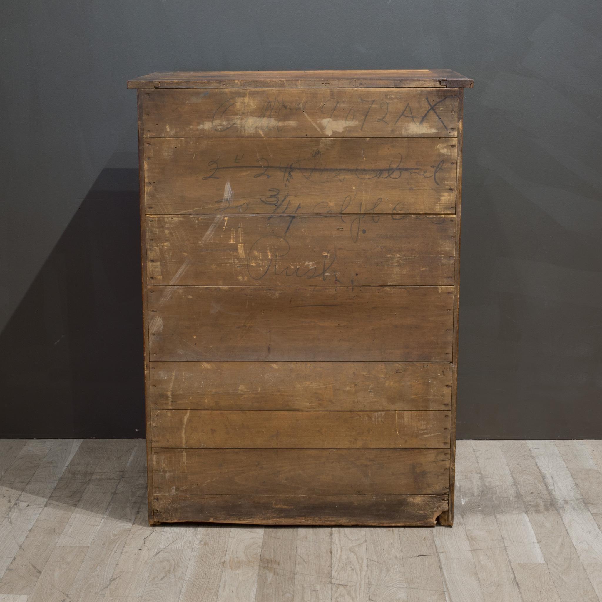 19th C. Industrial Typesetter's 20 Drawer Cabinet C.1890 2