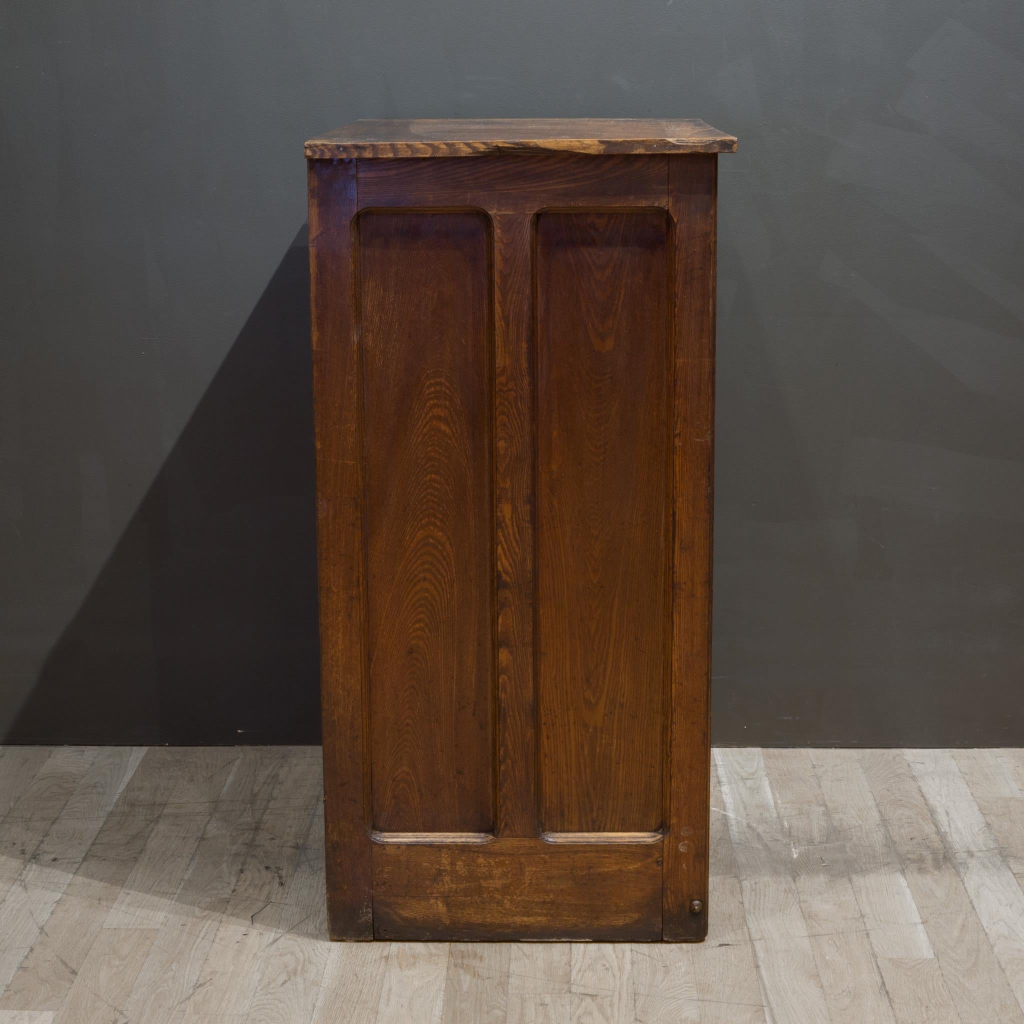 Wood 19th C. Industrial Typesetter's 20 Drawer Cabinet C.1890