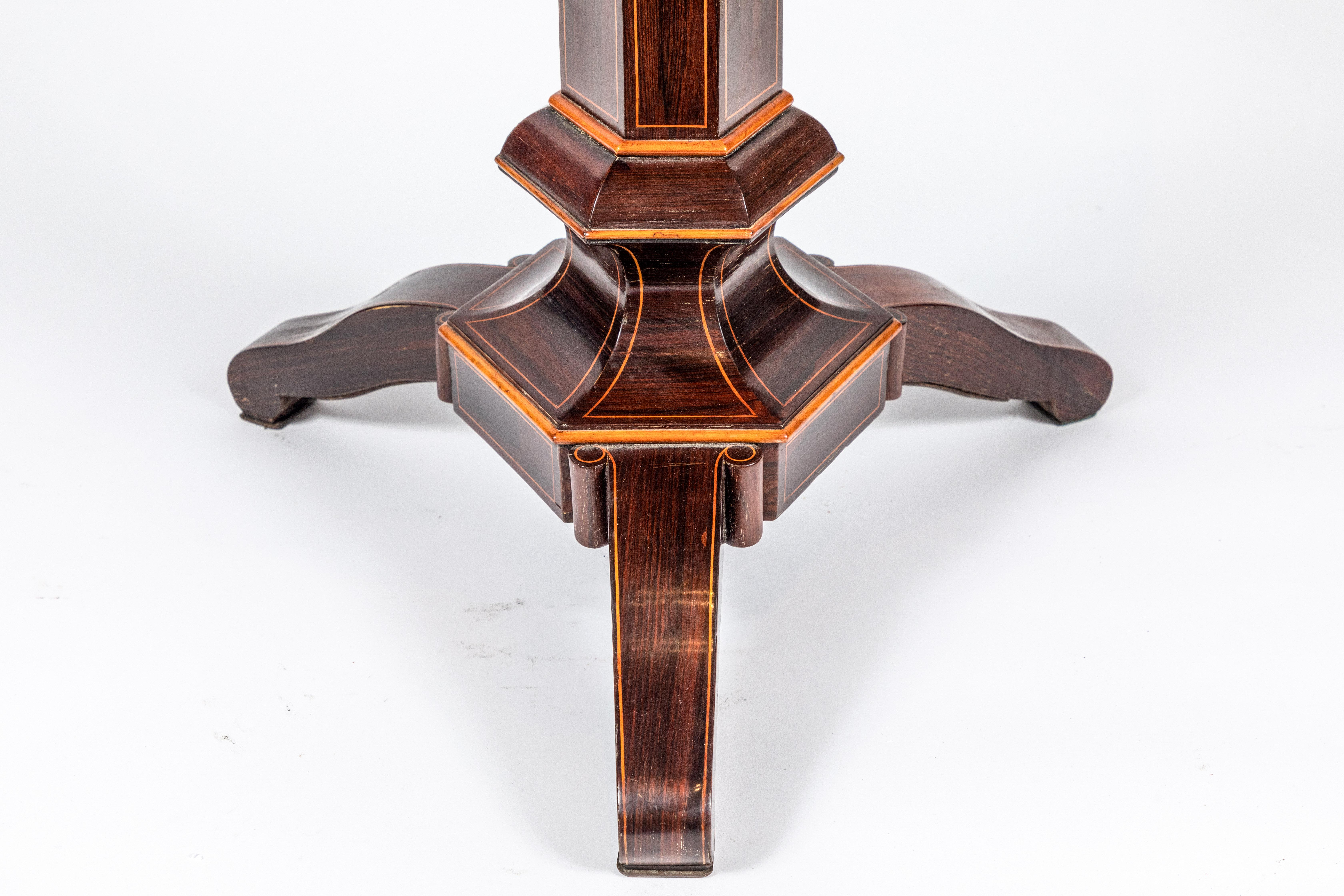 19th Century, Inlaid, English Occasional Table 1
