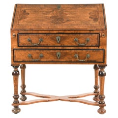 19th Century Inlaid Mahogany William and Mary Secretary on Stand