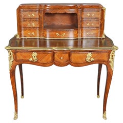 19TH C Inlaid Marquetry Bronze Mounted Ladies Desk.