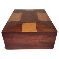 19th C Inlaid Wood Jewelry Box
