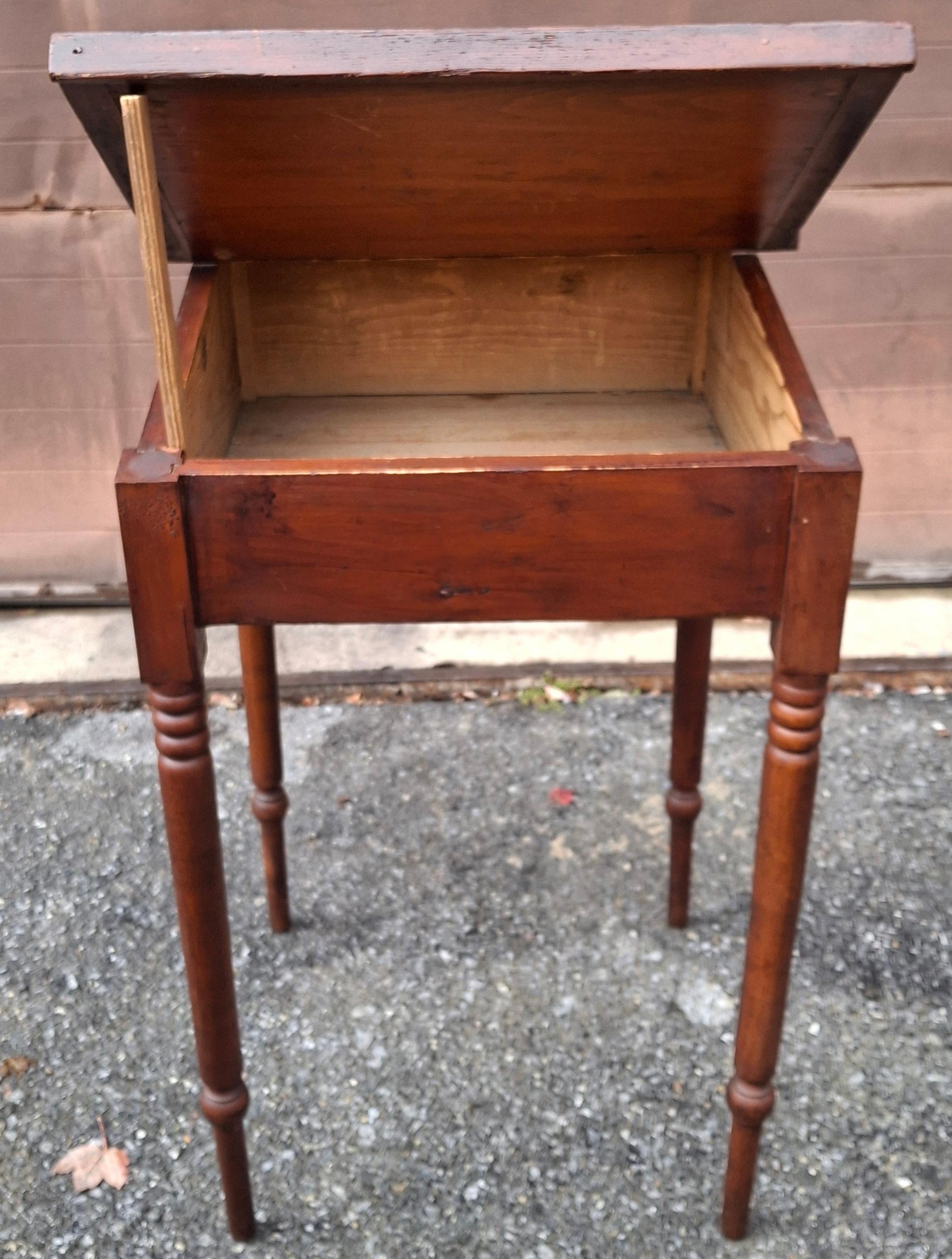 Stained 19th C. Inventaire Bon Pasteur Federal Style Fruitwood Dictionary Stand For Sale
