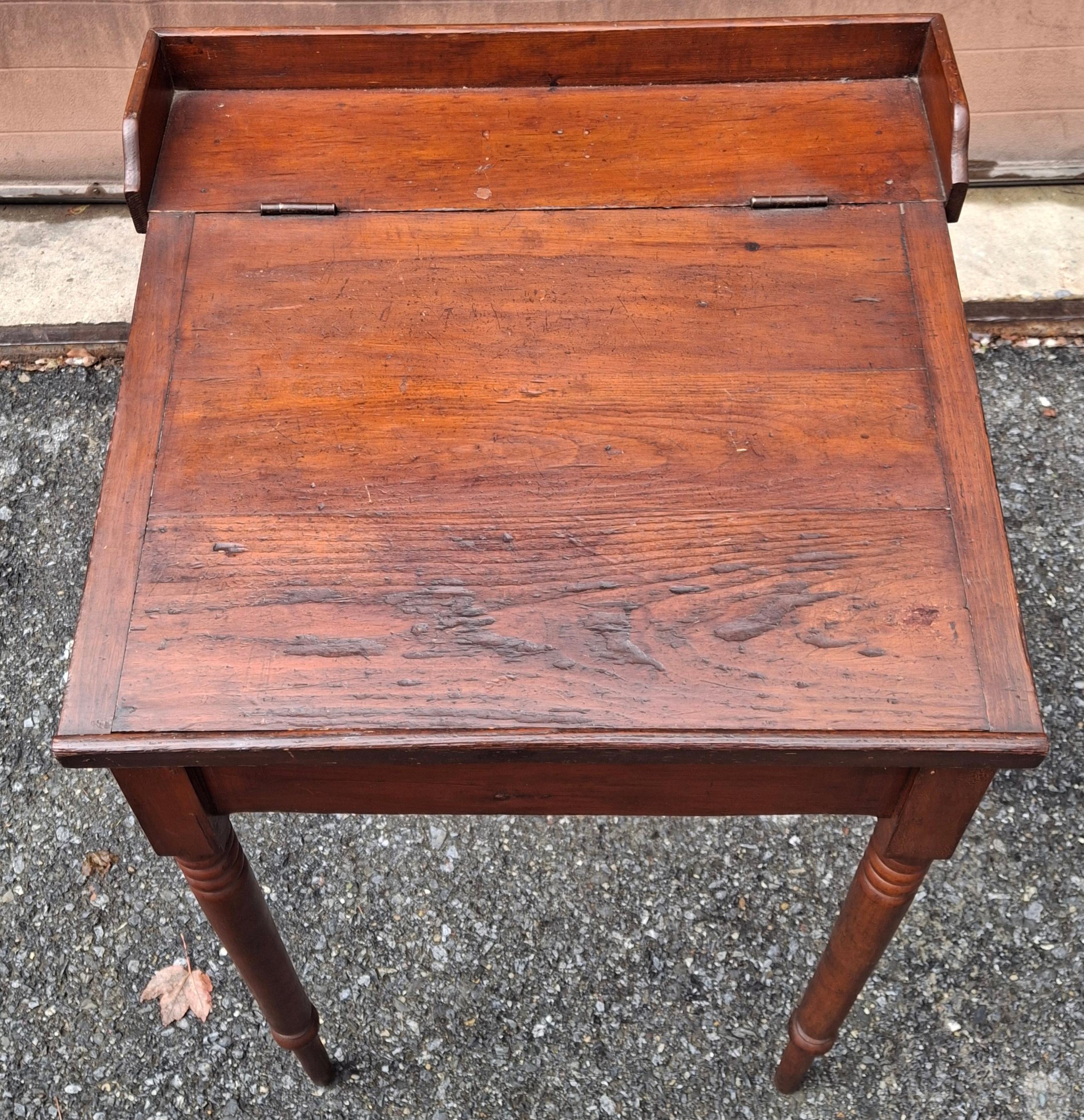 19th C. Inventaire Bon Pasteur Federal Style Fruitwood Dictionary Stand In Fair Condition For Sale In Germantown, MD