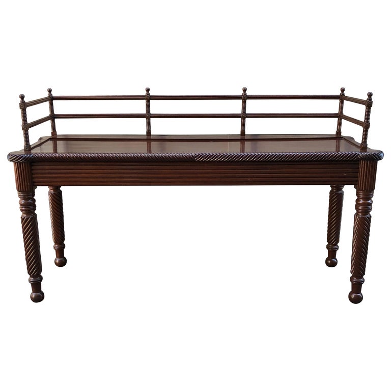 Irish Regence Mahogany Sideboard / Serving Table with Rare Wood Gallery