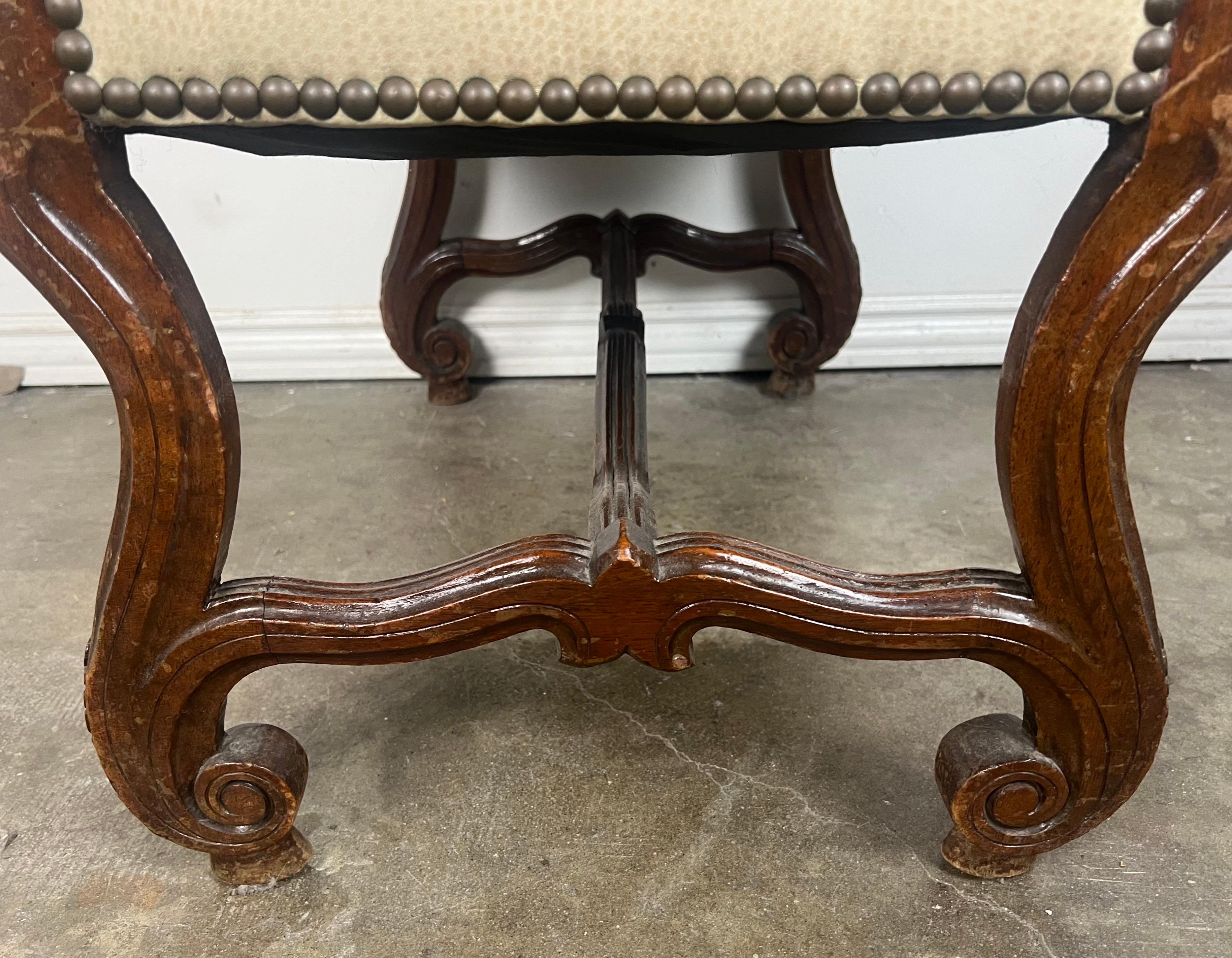 19th C. Italian Baroque Style Bench For Sale 7