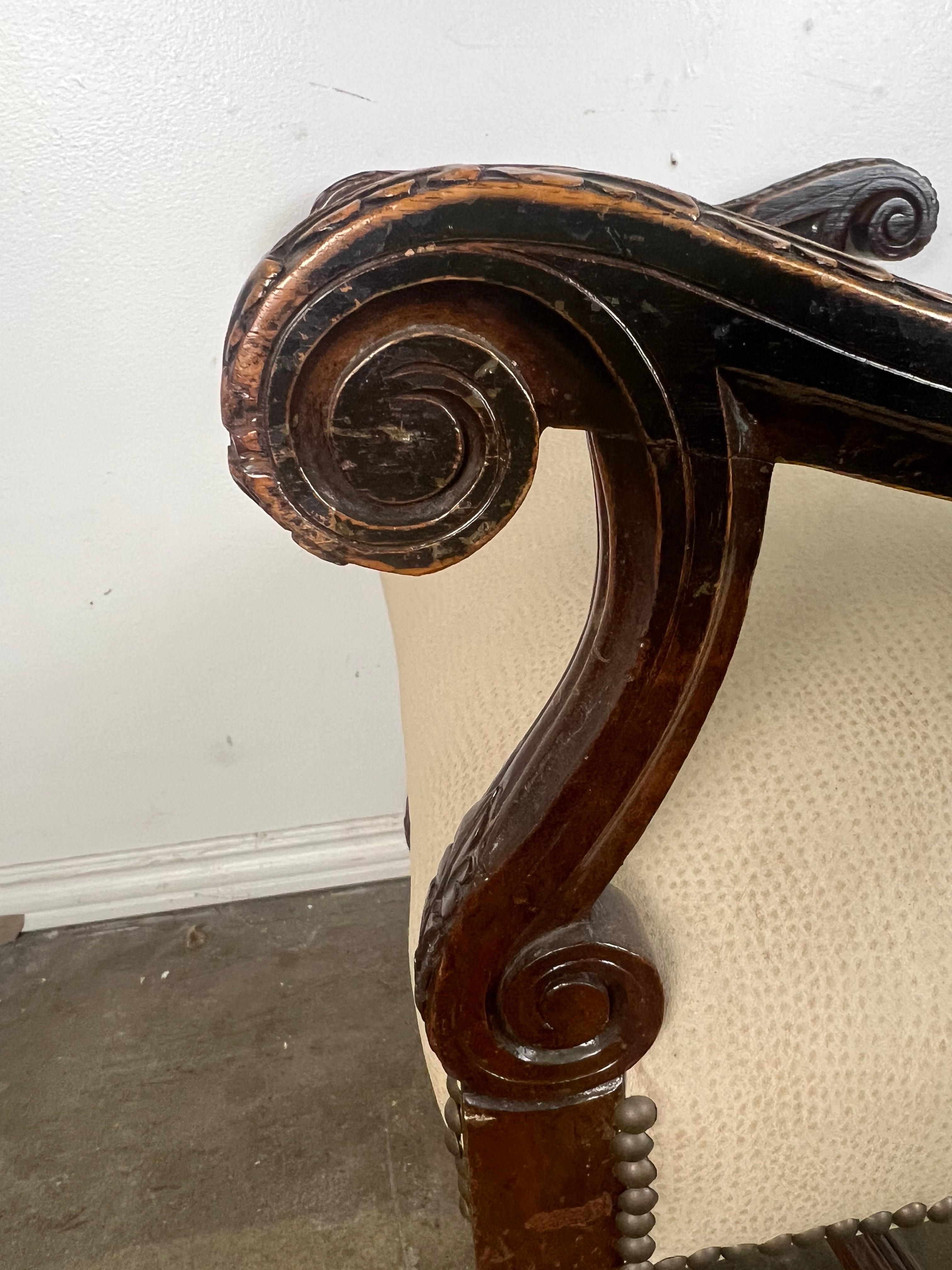 19th C. Italian Baroque Style Bench For Sale 3