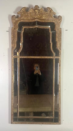 19th Century Italian Baroque Giltwood Mirror with Ornate Frame