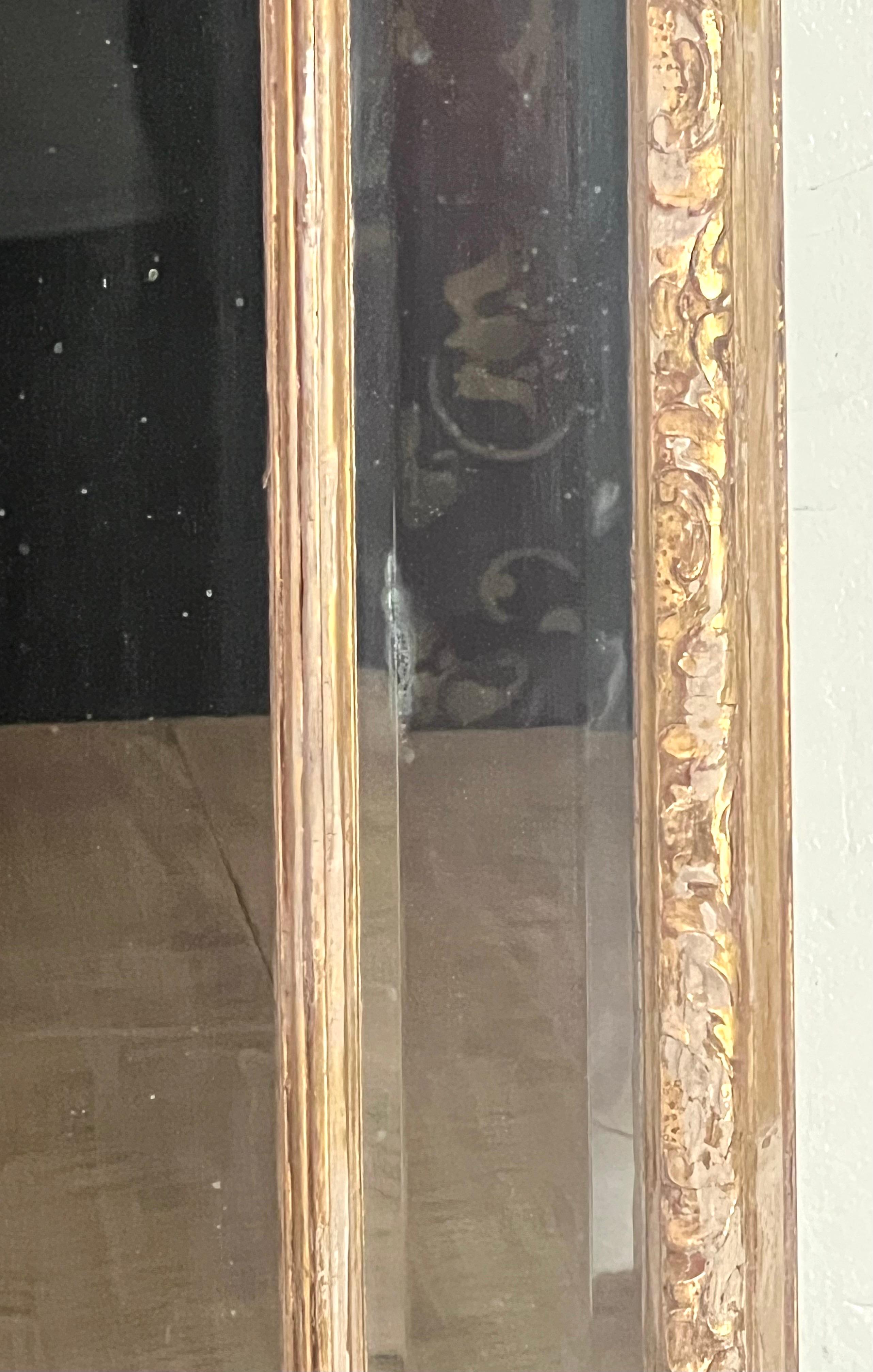 Specchio in legno dorato in stile barocco italiano del XIX secolo in vendita 2