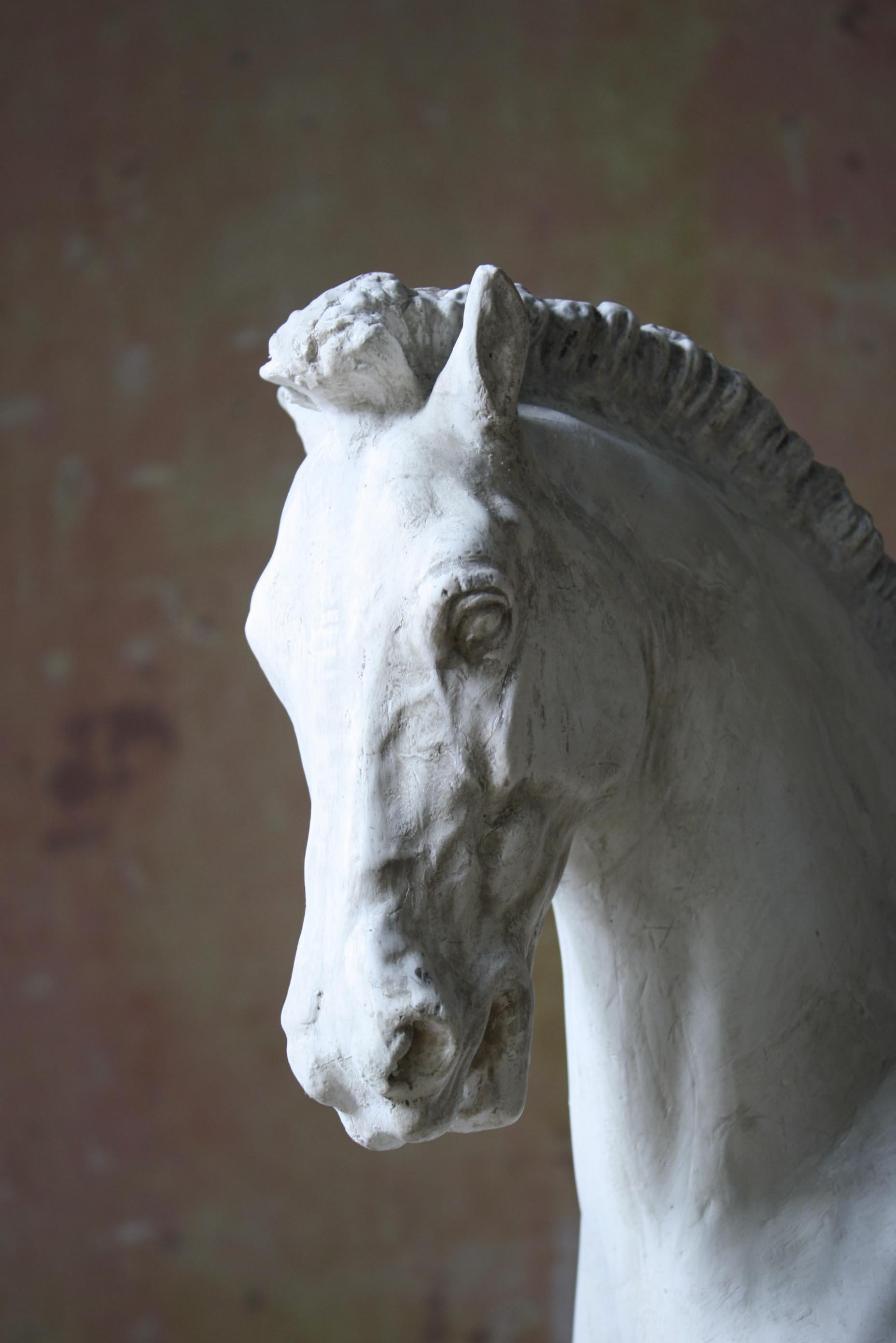 19th C Italian Basilica, Venice St Marks Plaster Equestrian Horse Statuette 6
