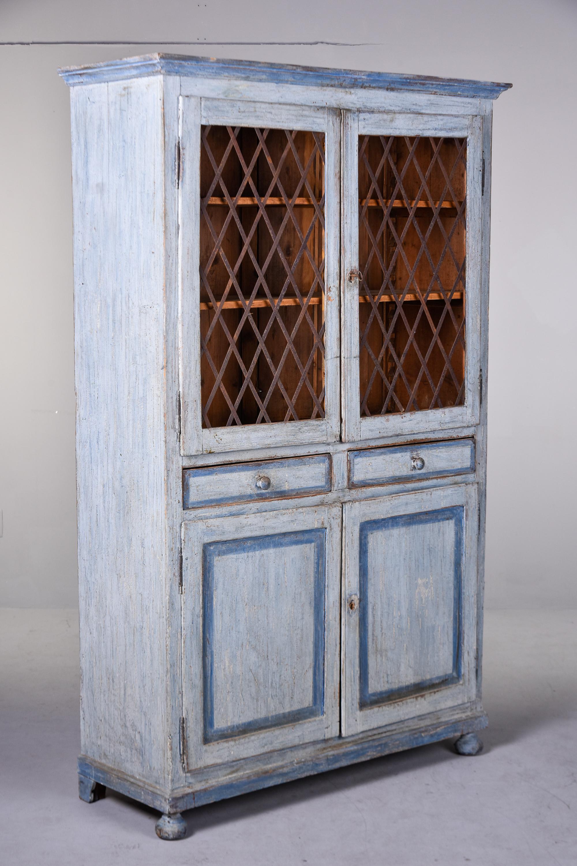 vintage metal china cabinet