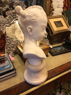 19th Century Italian Bust of Young Girl