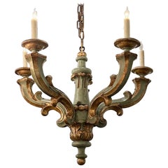 19th c. Italian Carved and Painted Chandelier