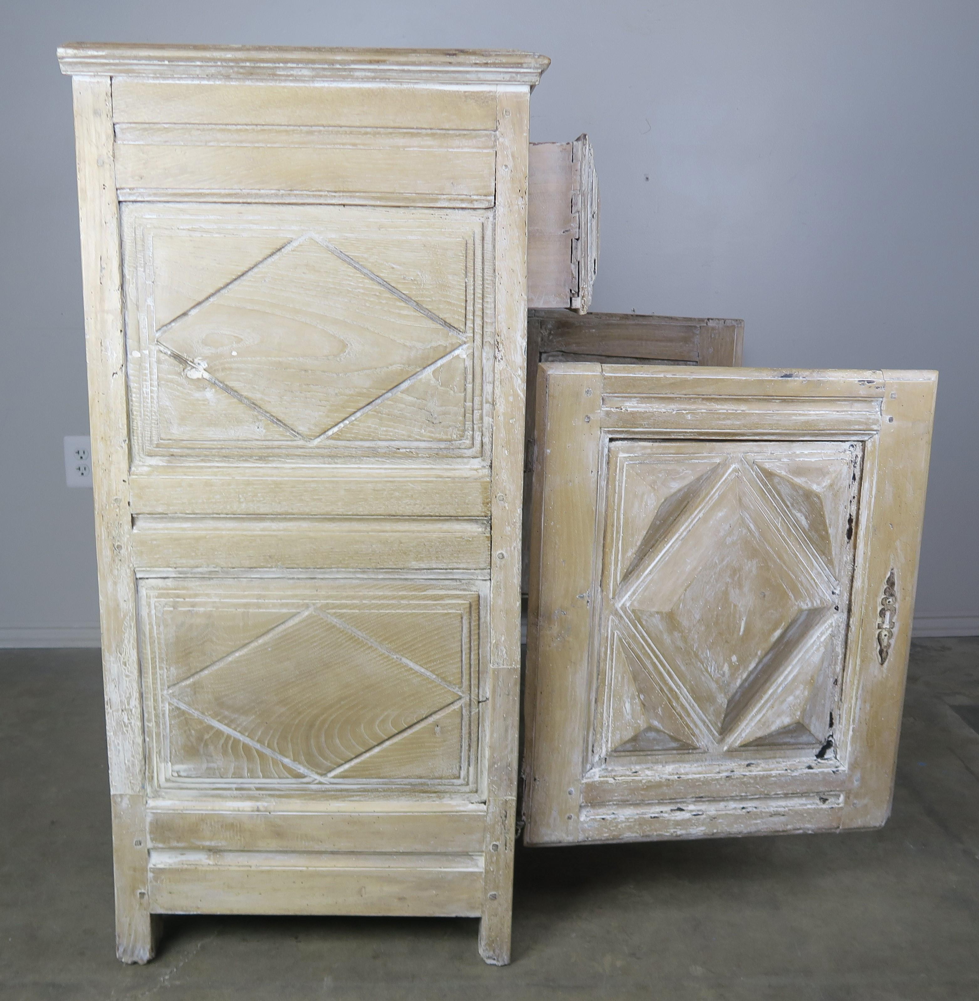 19th Century Spanish Carved Bleached Walnut Cabinet 7