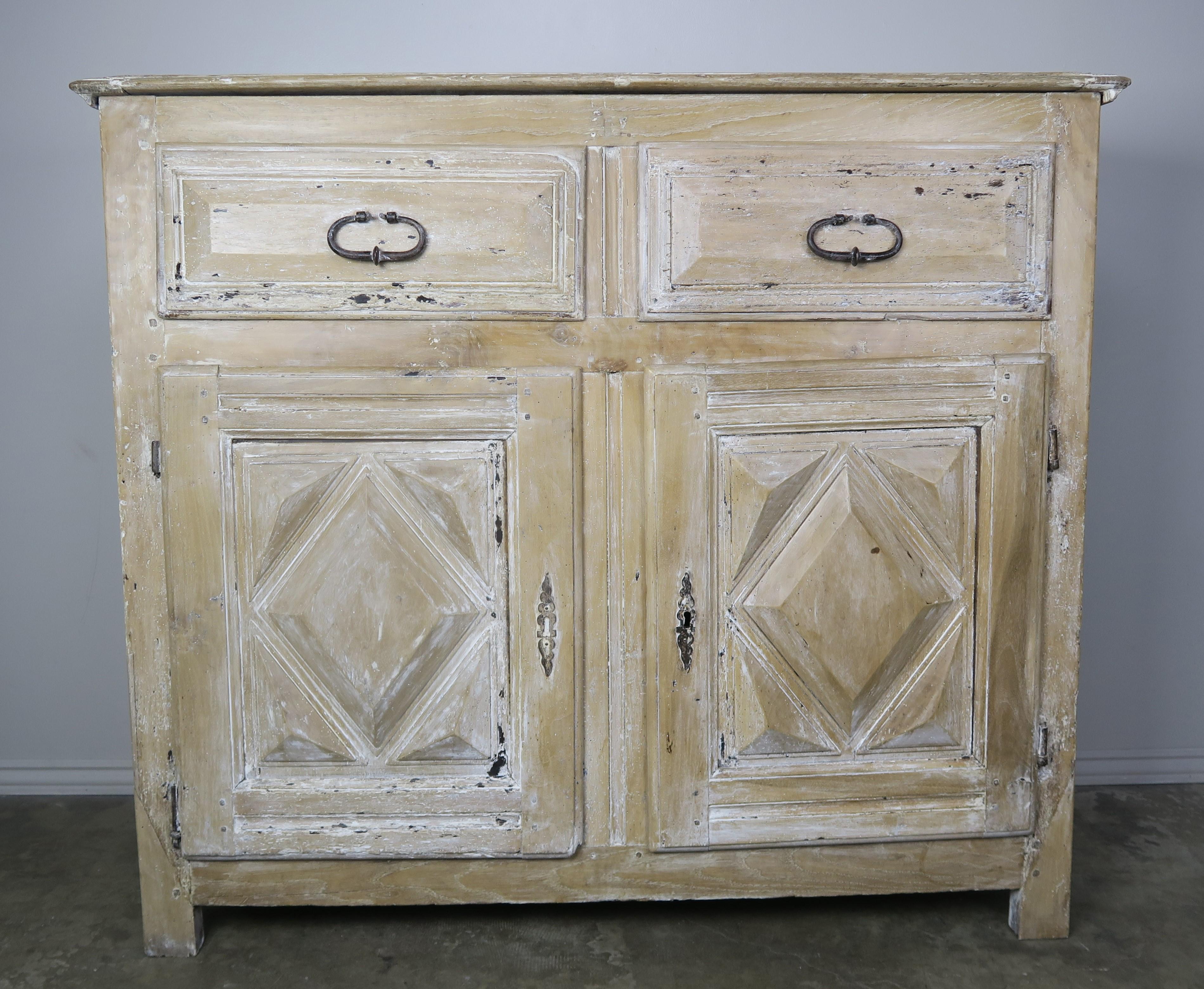 19th Century Spanish Carved Bleached Walnut Cabinet 9