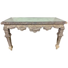 19th Century Italian Carved Console with Mirrored Top