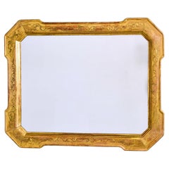 19th C Italian Carved Gilt Frame Mirror