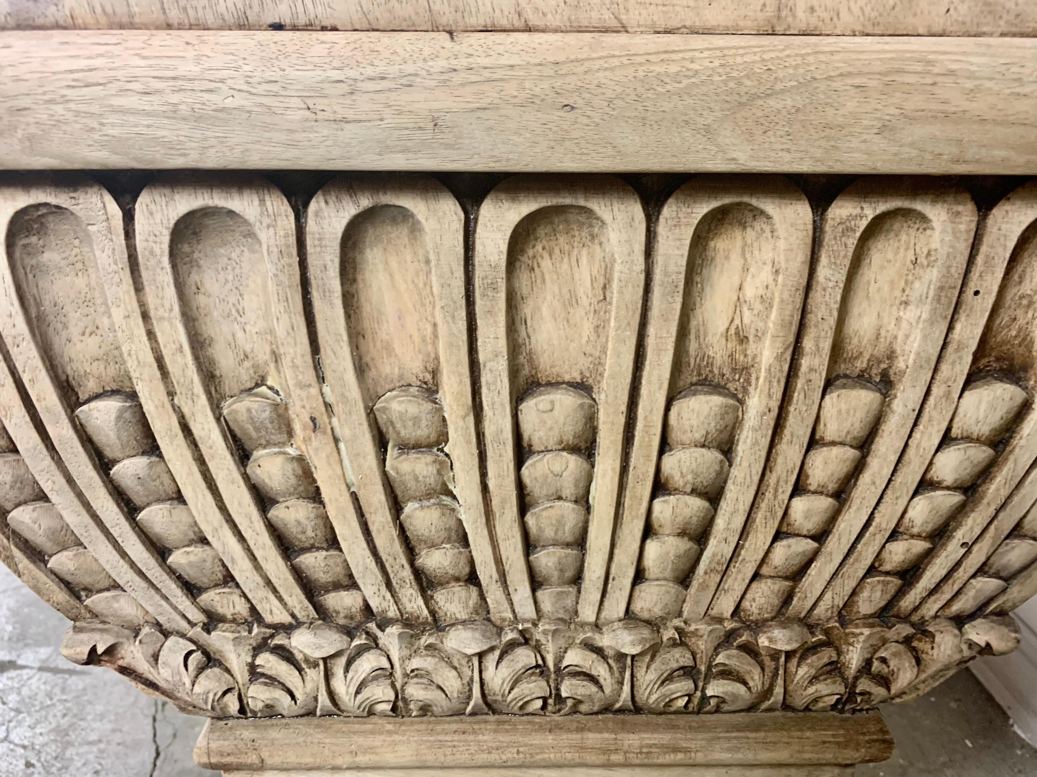 19th Century Italian Carved Trestle Table/Desk 4