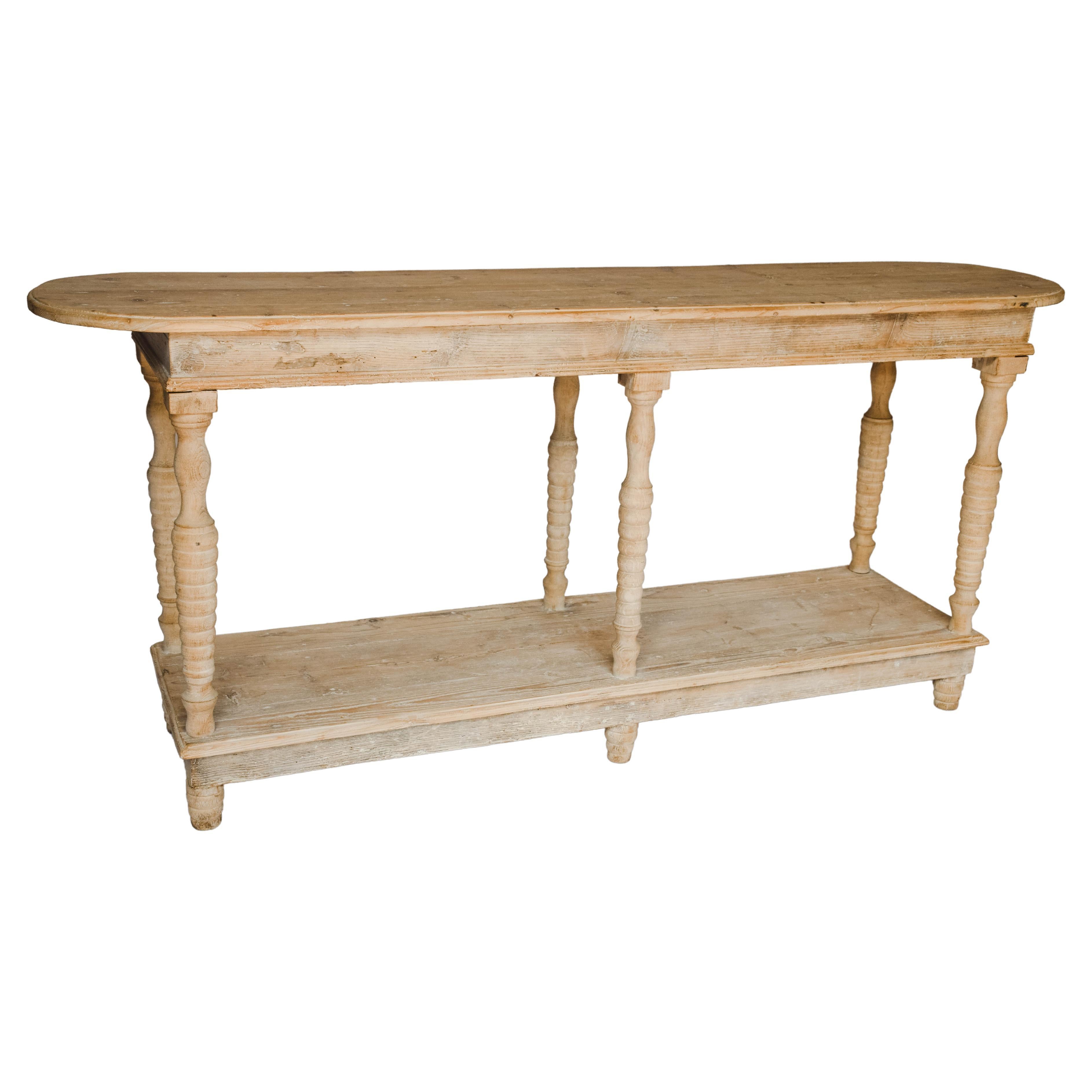 19th C. Italian Console Table in Abete Wood