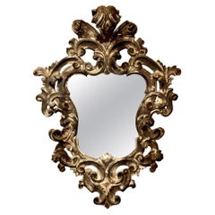 19th c. Italian Florentine Silver Leaf Mirror