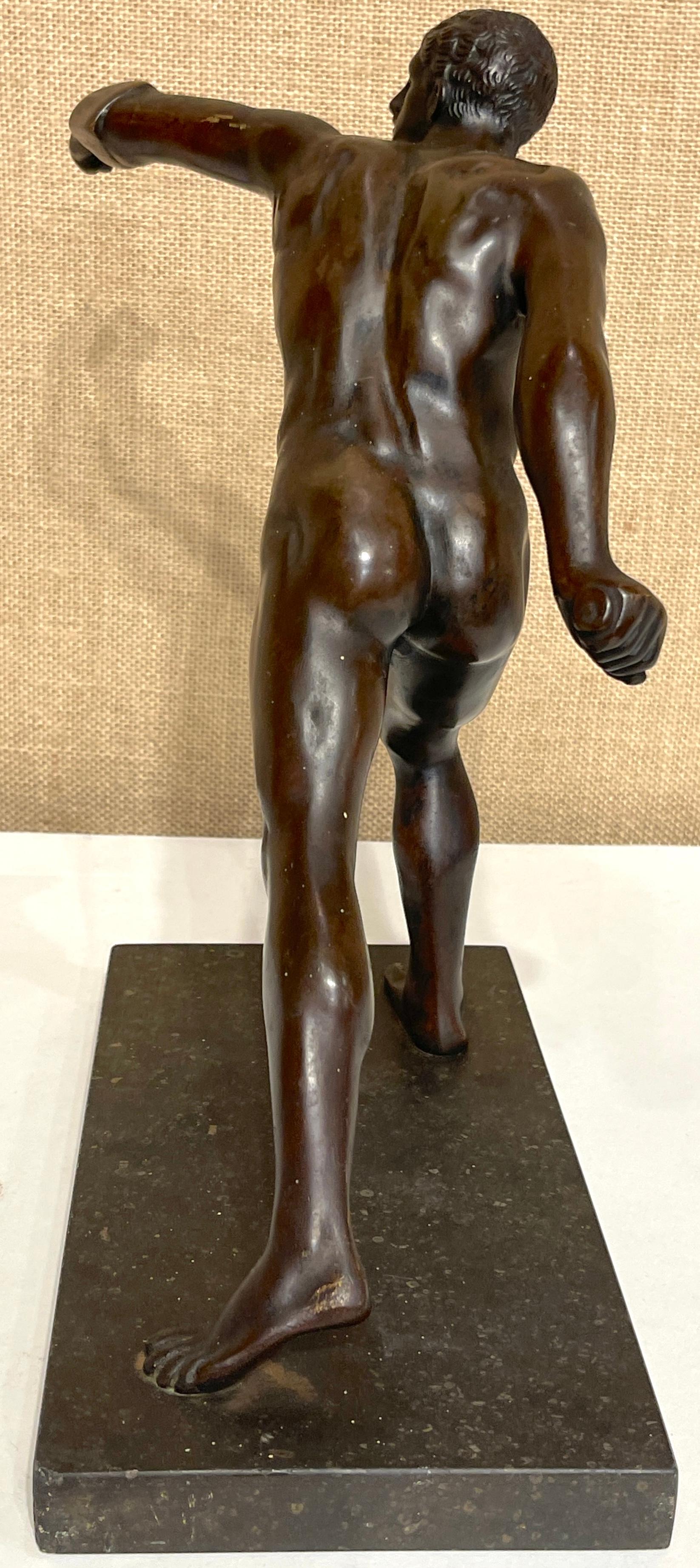 19th C. Italian Grand Tour Bronze of the Gladiator, After the Roman Antique For Sale 5