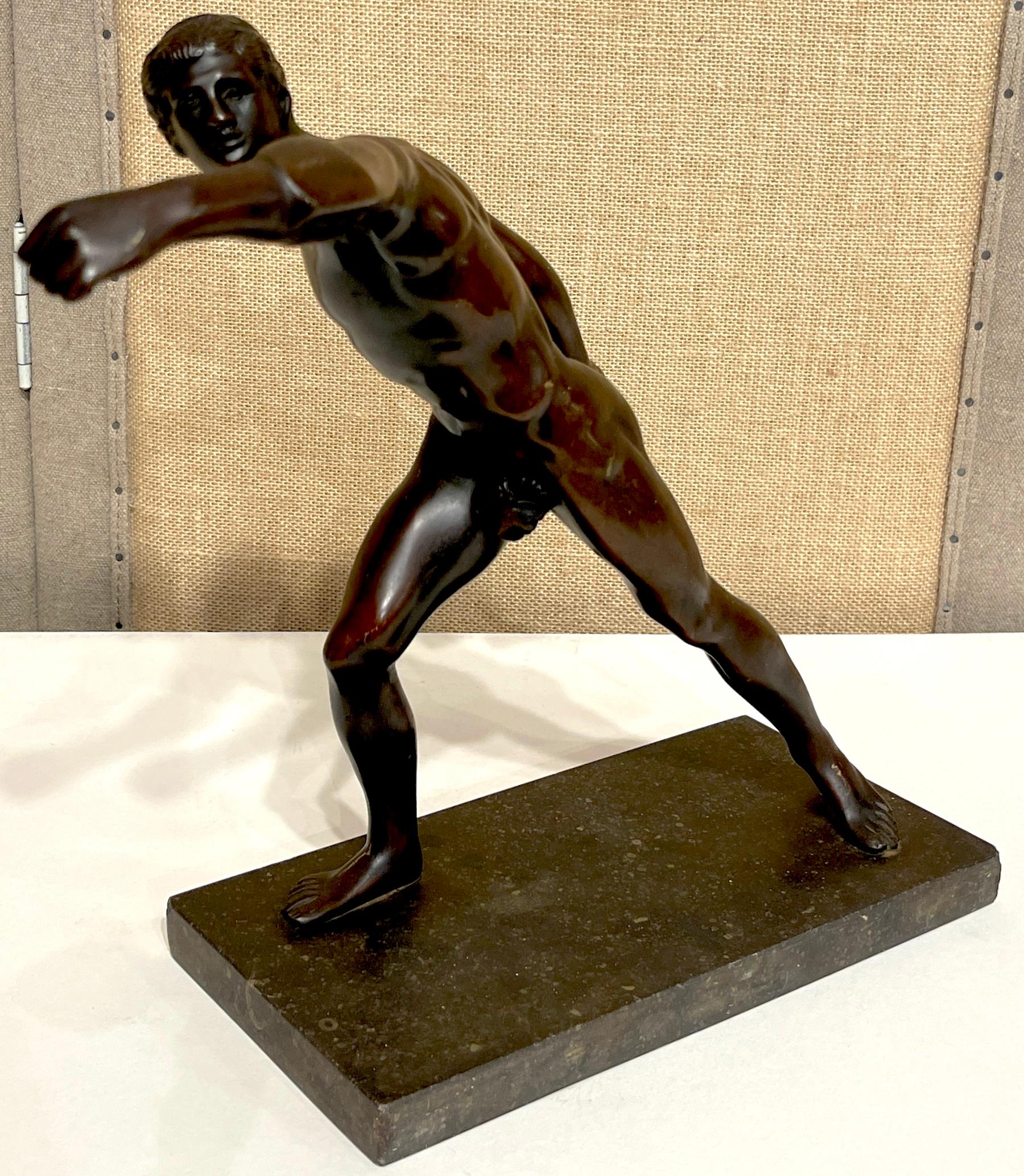 19th C. Italian Grand Tour Bronze of the Gladiator, After the Roman Antique For Sale 7