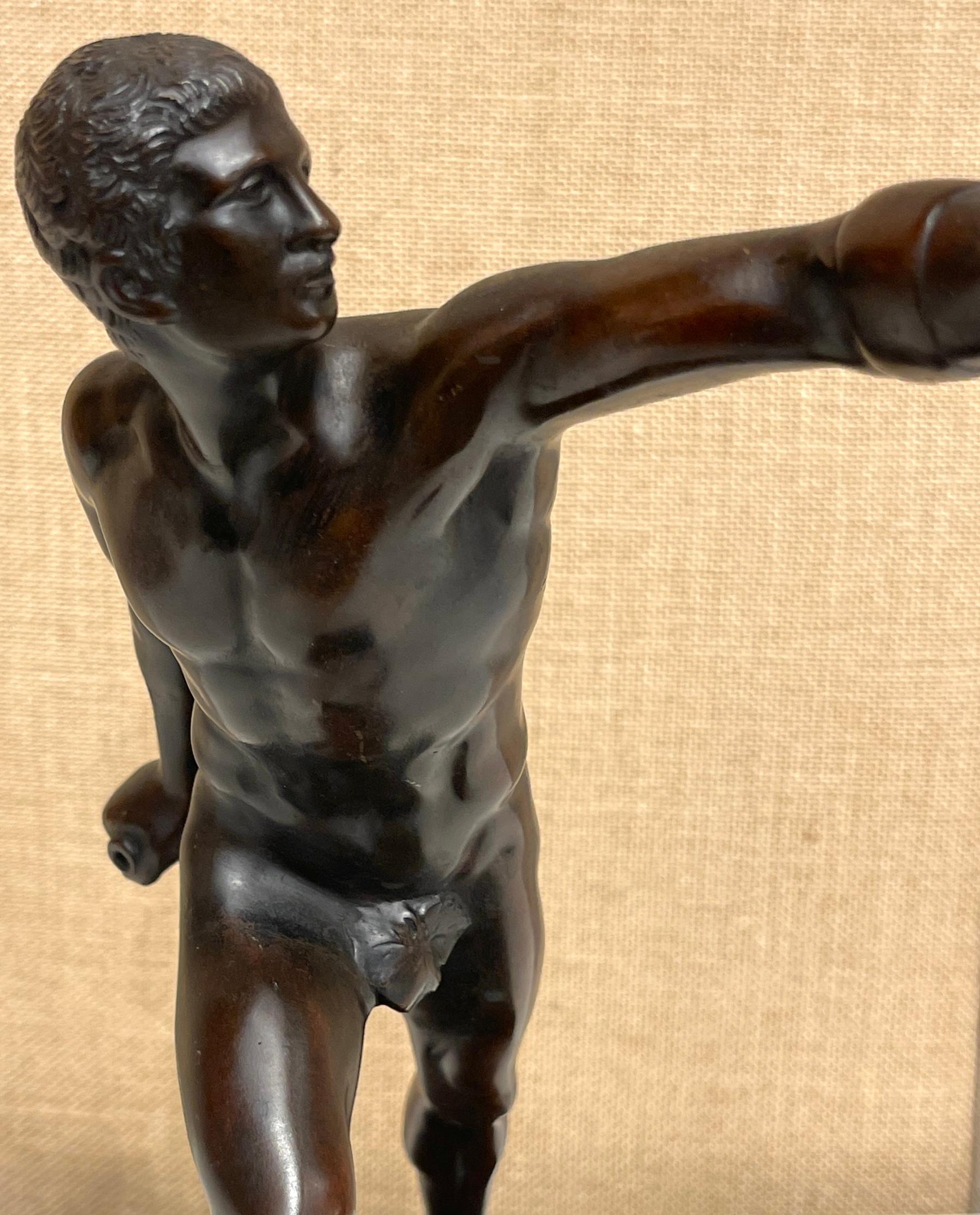 19th C. Italian Grand Tour Bronze of the Gladiator, After the Roman Antique For Sale 1