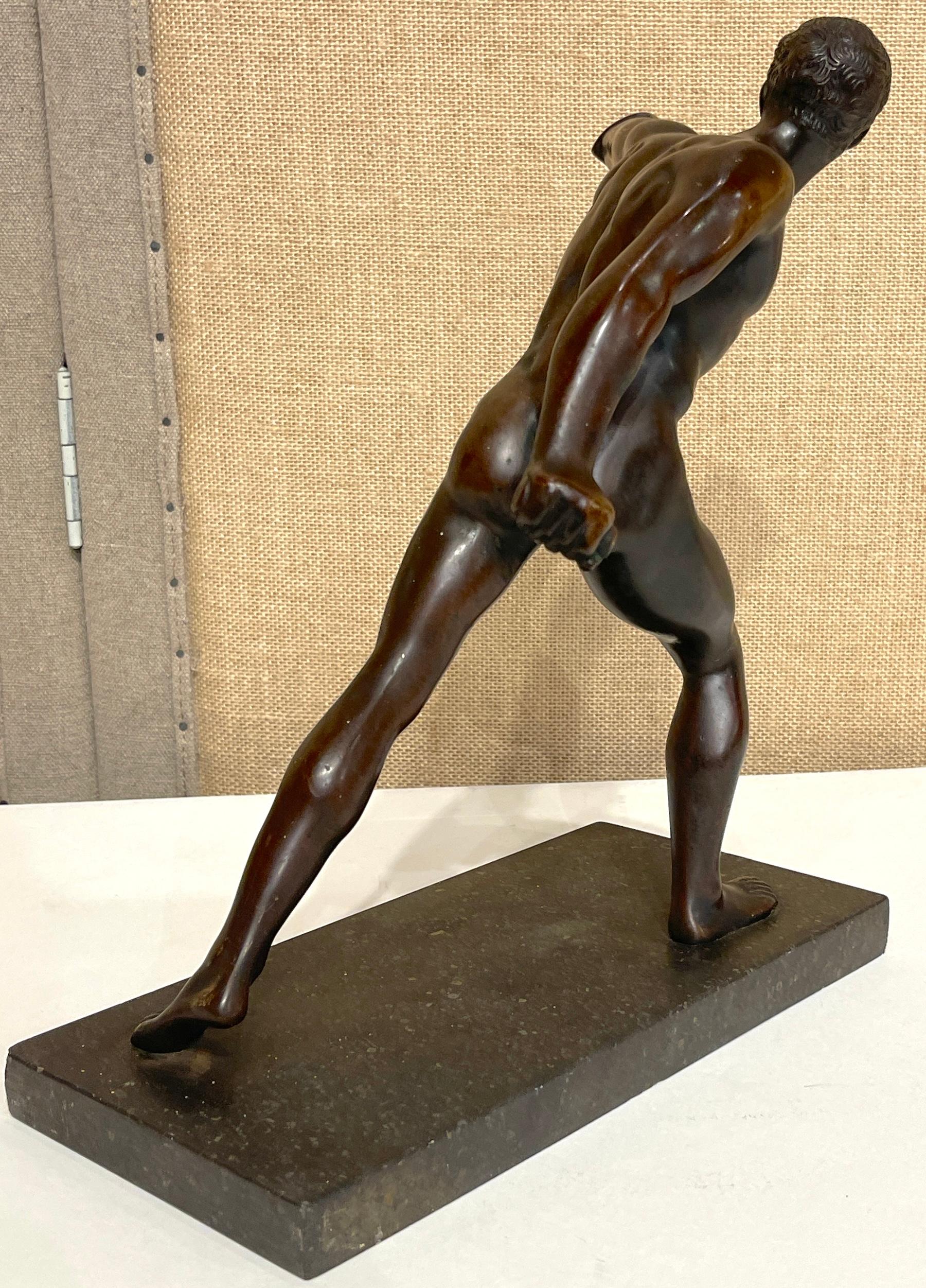 19th C. Italian Grand Tour Bronze of the Gladiator, After the Roman Antique For Sale 4