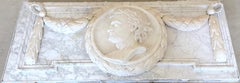 19th C. Italian Grand Tour Carved Marble Portrait Plaque of Caesar