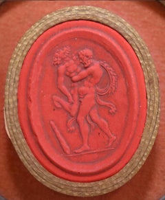 19th-C. Italian Grand Tour Neo-Classical Style Framed For Walls Intaglios - S/2