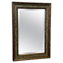 Antique 19th c Italian Hand Painted and Gilded Mirror