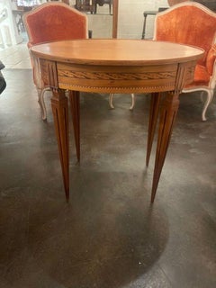 19th c. Italian Inlaid Walnut Side Table