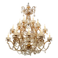 19th c. Italian Macaroni Bead Chandelier
